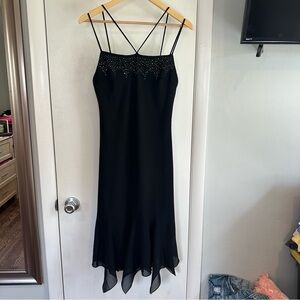 Aspeed USA 90s/y2k Vintage Asymmetrical Whimsygoth Midi Dress. Size: Medium.